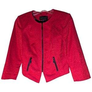 Exclusive MARY KAY Blazer by TWINHILL Festive Christmas Holiday RED S